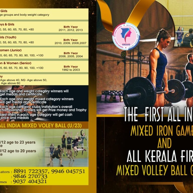 GEUG Sports Hosts India’s First All India Mixed Iron & Volleyball Games in Cherthala